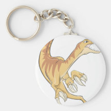 Velociraptor in Action Key Chain