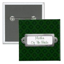 Velvet Diamonds (Green) (Wedding) Button