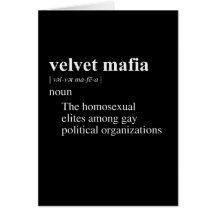 VELVET MAFIA DEFINITION GREETING CARD
