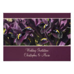 Velvety purple iris Wedding Invitation