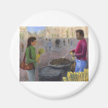 Vendeur de châtaignes magnets pour réfrigérateur