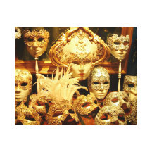 Venetian Carnival Masks Gallery Wrapped Canvas