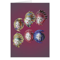 Venetian Masks Greeting Card