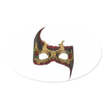 Venetian Masque: Red Rose Sticker