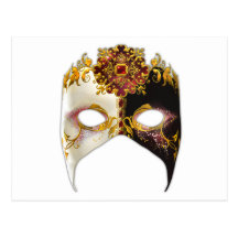 Venetian Masque: Ruby Jewel Postcards