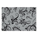 Venetian Ornament Antique Damask Grey, Black Photo Art