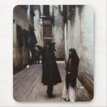 Venetian Street fine art painting John Sargent Mousepads