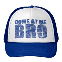 VENEZ À MOI BRO a affligé le chapeau de camionneur Casquettes