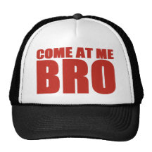 VENEZ À MOI chapeau de camionneur de BRO (rouge su Casquettes