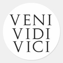 Veni Vidi Vici Adhésif Rond
