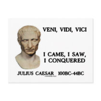 Veni, Vidi, Vici - I Came, I Saw, I Conquered Postcard