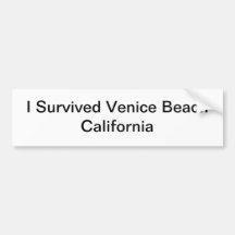 Venice Beach California Bumper Sticker