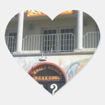 Venice Beach Freak Show Heart Stickers