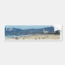Venice Beach Looking North On With The Santa Monic Bumper Stickers