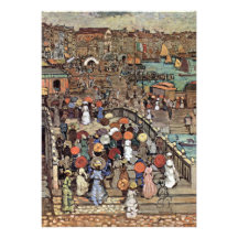 Venice by Prendergast, Vintage Post Impressionism Announcement