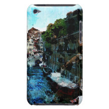 Venice Canal in Italy Red Boat Barely There iPod Cases