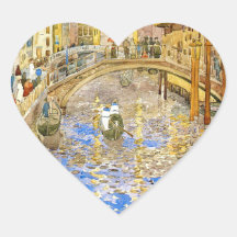 Venice Canal Scene (Italy)- by Prendergast Stickers