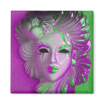 Venice Carnival Mask Fridge Magnets