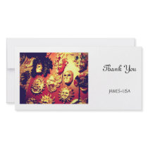 Venice Carnival Masks Photo Card Template