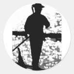 VENICE GONDOLIER IN BLACK AND WHITE STICKERS