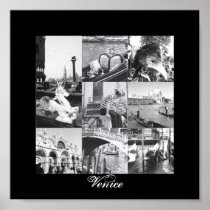 Venice Italy Collage Fine Art Print Poster