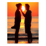 VENICE SUNSET AT LIDO BEACH POSTCARDS