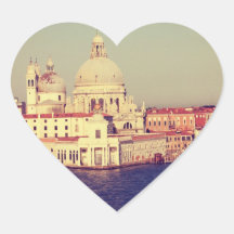 Venice Vintage Heart Sticker