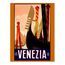 "Venice" Vintage Italian Travel Poster Post Cards