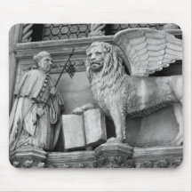 VENICE WINGED LION B/W MOUSEPADS