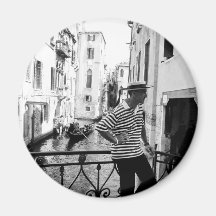 Venise 4 magnets pour réfrigérateur
