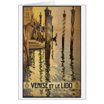 Venise et le Lido 1920 Venice, Italy Greeting Card