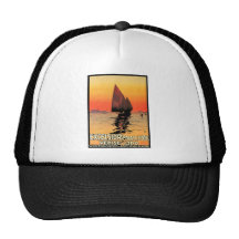 Venise / Venice Italy Sailboat Sunset Vintage Hat
