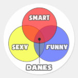 Venn Diagram .. Danes Round Stickers