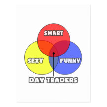 Venn Diagram .. Day Traders Postcards