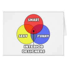 Venn Diagram .. Interior Designers Greeting Cards