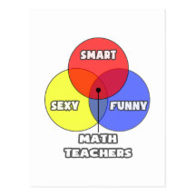 Venn Diagram .. Math Teachers Post Cards