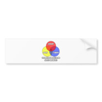 Venn Diagram .. Occ Health Safety Specialists Bumper Stickers
