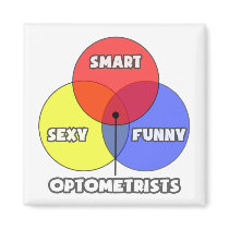 Venn Diagram .. Optometrists Refrigerator Magnet