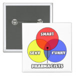 Venn Diagram .. Pharmacists Pinback Buttons