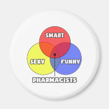 Venn Diagram .. Pharmacists Refrigerator Magnets