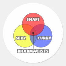 Venn Diagram .. Pharmacists Sticker