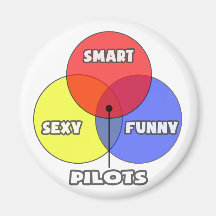 Venn Diagram .. Pilots Refrigerator Magnets