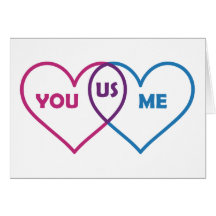 Venn Diagram Valentine - You Me Us Greeting Cards