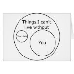 Venn I Can't Live Without You Greeting Card
