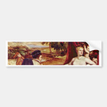 Venus And The Lute Player,  By Tizian Bumper Stickers