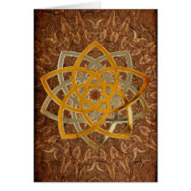 Venus Flower Duo - antique metal Greeting Card
