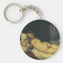 Venus of Urbino by Titian, Renaissance Art Key Chain