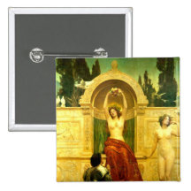 Venusberg Tannhäuser - Godward - Fine Art Painting Buttons