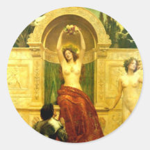 Venusberg Tannhäuser - Godward - Fine Art Painting Sticker