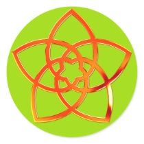 Venusblume / Venus Flower RED | lightgreen Aufkleber